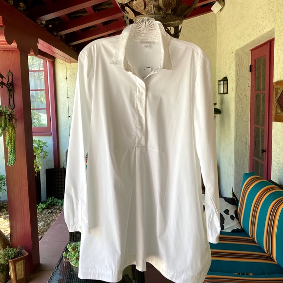 J. JILL White  A-Line Tunic Blouse NWT Medium - Picture 3 of 7